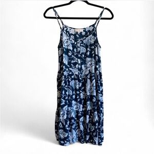 LOFT Blue Floral Mini Dress Size Small!